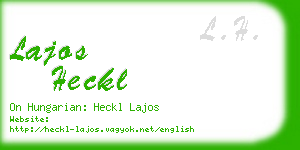 lajos heckl business card